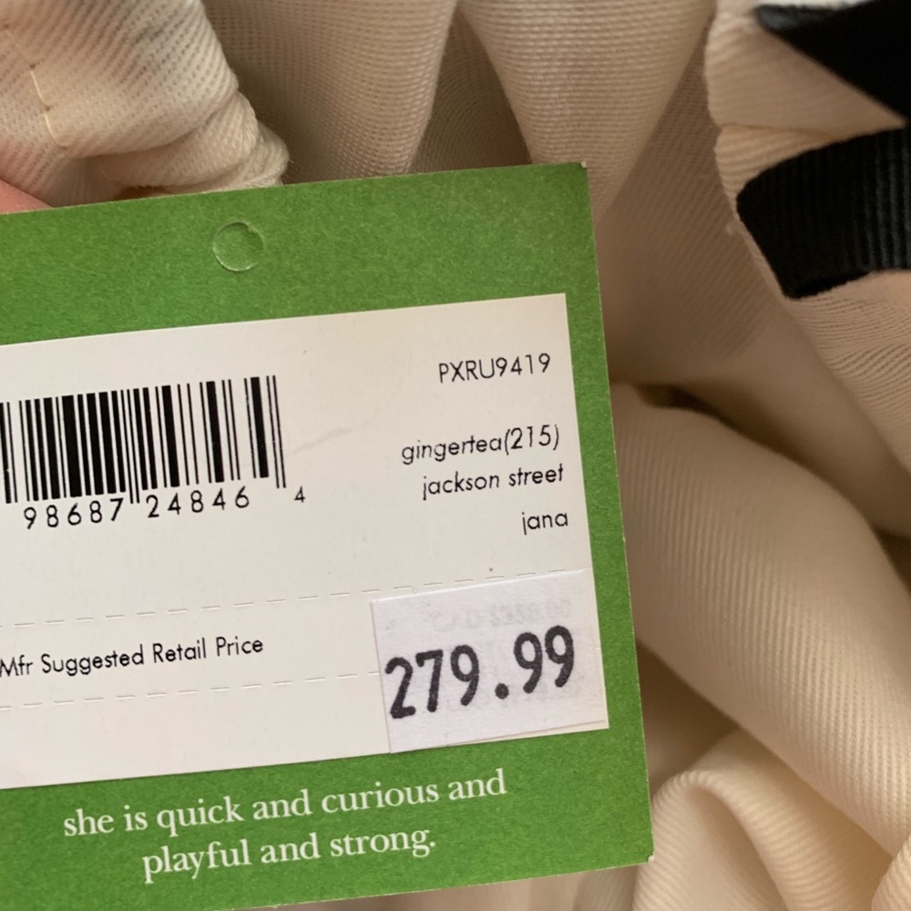 KATE SPADE JACKSON STREET JANA GINGER TEA TOTE BAG - Picture 5 of 8